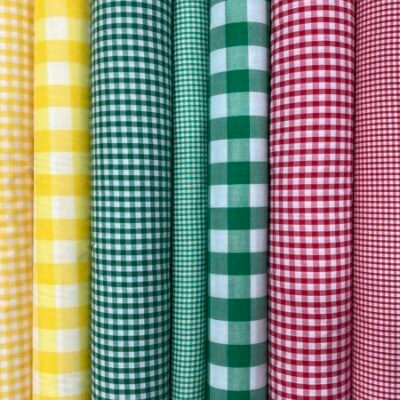 Gingham poly cotton